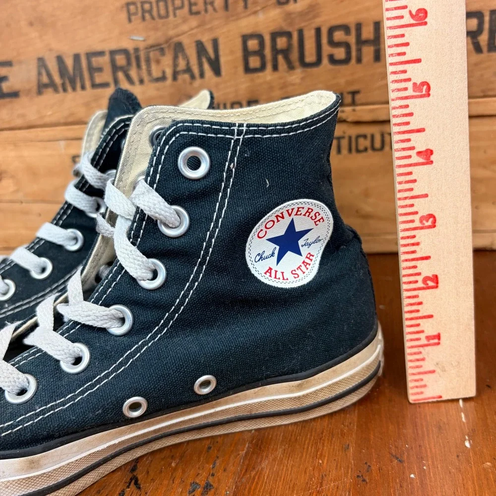 Converse Chuck Taylor All Star‎ High Top Black Canvas Sneakers W9160 Womens 6